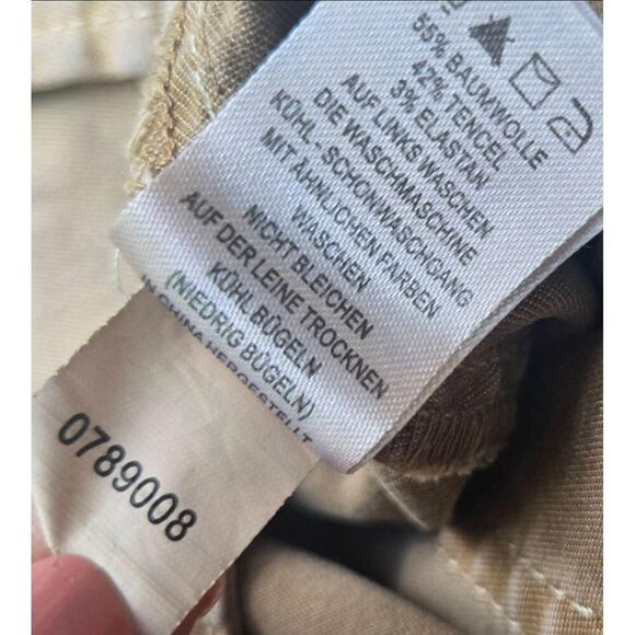 Joie tan cargo pants cotton tencel blend high waist worn in comfort size 6 - Picture 13 of 14